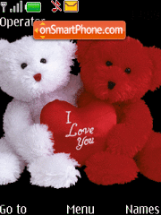 Red N White Love tema screenshot