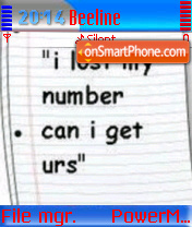 Your Number tema screenshot