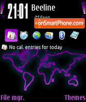 Purple World Theme tema screenshot