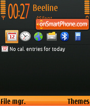 Black and Orange 01 tema screenshot