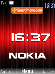 Red Nokia flash 1.1 theme screenshot