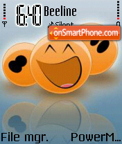 Orange Smiley tema screenshot