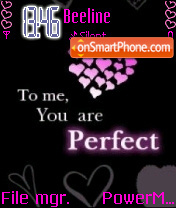 You'r Perfect es el tema de pantalla