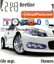 Sport White Car tema screenshot