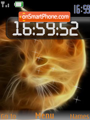 Скриншот темы Cat-fire flash 2.0