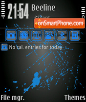 Blue Paint tema screenshot