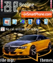Capture d'écran BMW orange thème