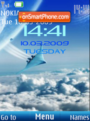 SWF clock aviation es el tema de pantalla