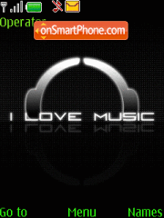 I Love Music tema screenshot