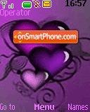 Purple hearts tema screenshot