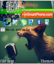 Cat and Microphone Theme-Screenshot