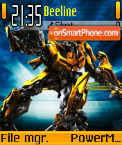 Скриншот темы Transformers Bumblebee