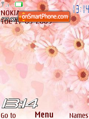 Pink flowers flash 1.1 tema screenshot