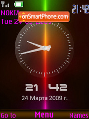 SWF analog clock $ rus.date tema screenshot