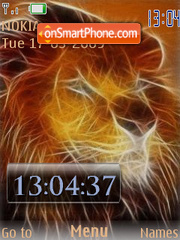 Fire Lion flash 1.1 es el tema de pantalla