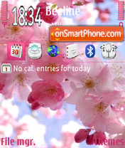 Скриншот темы Pink Flowers 02