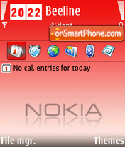 Red Nokia 01 tema screenshot