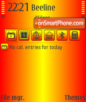 Yellow Red tema screenshot