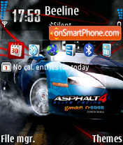 Asphalt 4 Elite Racing es el tema de pantalla