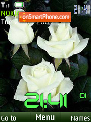 SWF roses clock tema screenshot