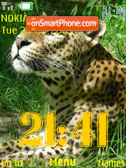 SWF leopard clock tema screenshot