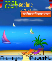 Beautiful Beach 01 tema screenshot
