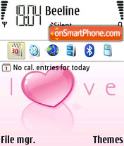 Love Valentine es el tema de pantalla