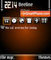 Capture d'écran Orangehole thème