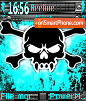 Скриншот темы Neon Skull