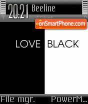 Love Black theme screenshot