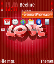Red Love 01 tema screenshot
