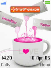 Cup about Love theme screenshot