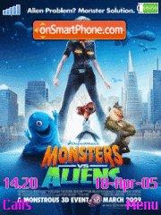 Monster vs Aliens tema screenshot