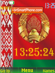 Capture d'écran SWF clock Belarus flag1 thème