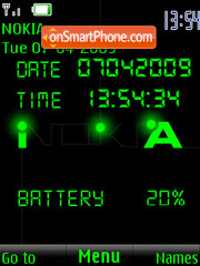 SWF clock Nokia animated theme screenshot