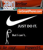 Nike Just Do It 5 theme screenshot