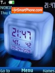 Swf clock ice es el tema de pantalla