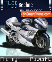 Suzuki Hayabusa GSX es el tema de pantalla