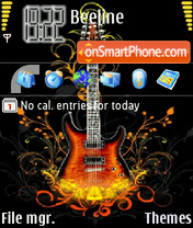 Guitar Skin es el tema de pantalla