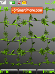 Green Flowers tema screenshot