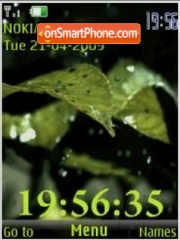 SWF leaves clock animated tema screenshot