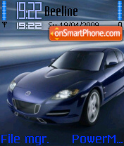 Скриншот темы Blue Mazda Rx8