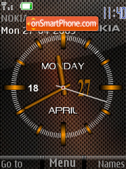 Carbon Clock tema screenshot