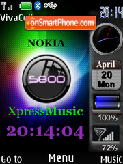 5800 XpressMusic es el tema de pantalla