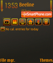 Neon Orange theme screenshot