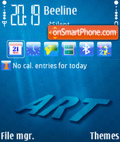 Blueart FP1 tema screenshot