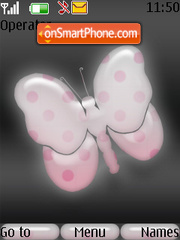 Pink Butterfly tema screenshot