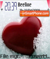 Cold Heart Red Heart tema screenshot
