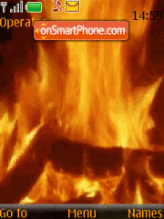 Скриншот темы Fire animated