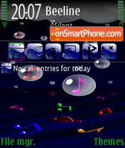 Music Rain FP theme screenshot